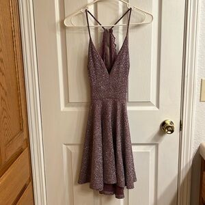 Windsor Sparkling Mauve Backless Dress